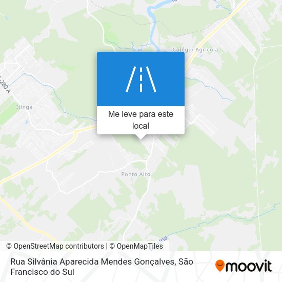 Rua Silvânia Aparecida Mendes Gonçalves mapa