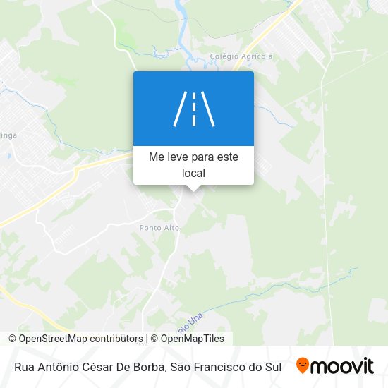 Rua Antônio César De Borba mapa