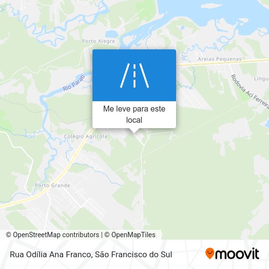Rua Odília Ana Franco mapa