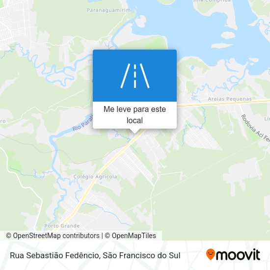 Rua Sebastião Fedêncio mapa