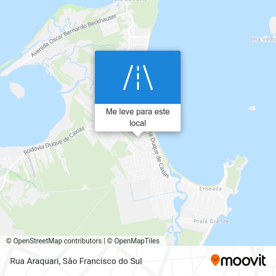 Rua Araquari mapa