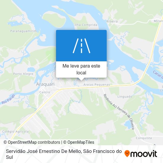 Servidão José Ernestino De Mello mapa