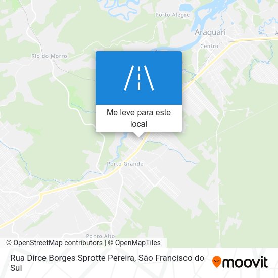 Rua Dirce Borges Sprotte Pereira mapa