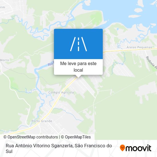 Rua Antônio Vitorino Sganzerla mapa