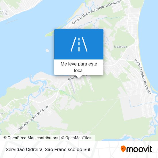 Servidão Cidreira mapa