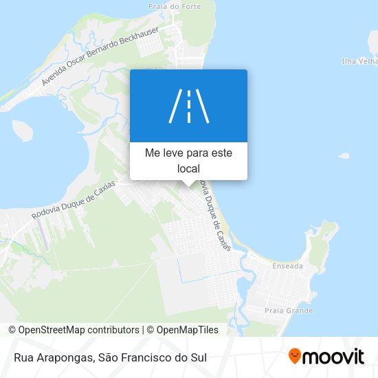Rua Arapongas mapa
