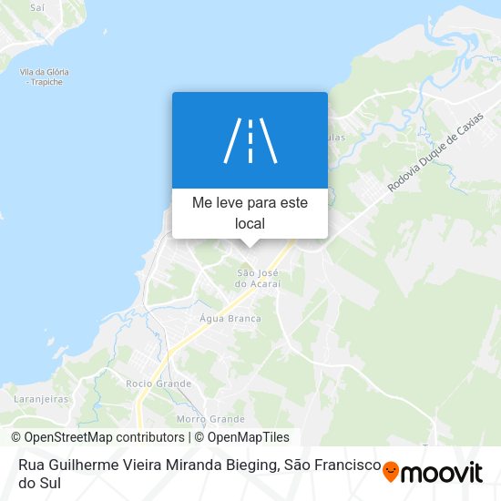 Rua Guilherme Vieira Miranda Bieging mapa