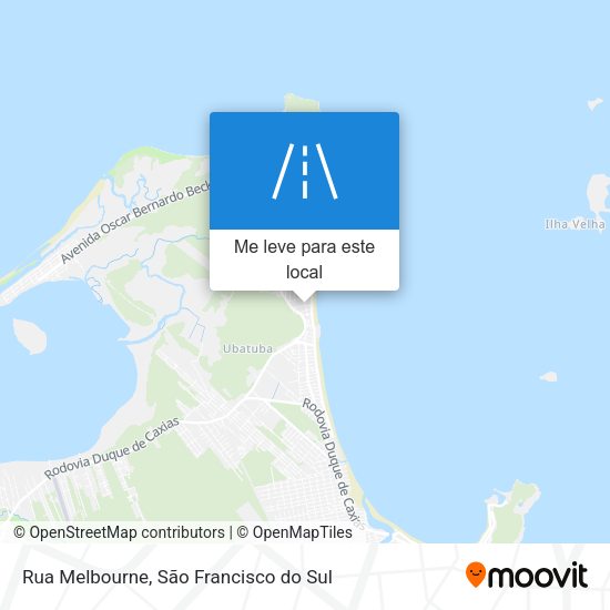 Rua Melbourne mapa