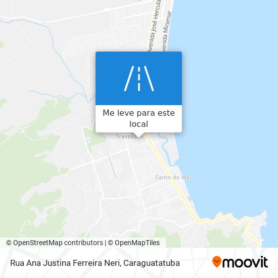 Rua Ana Justina Ferreira Neri mapa