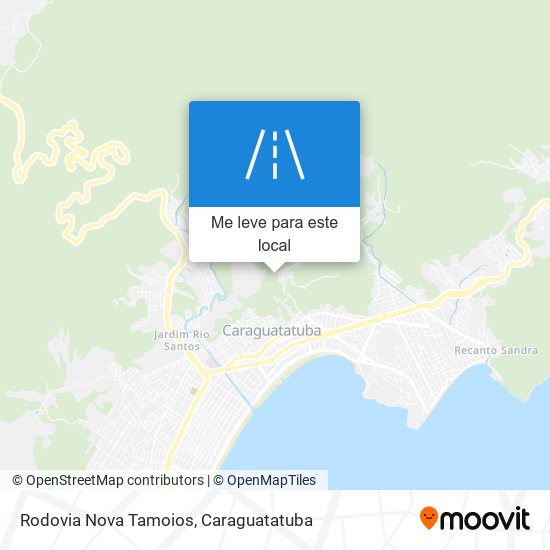 Rodovia Nova Tamoios mapa