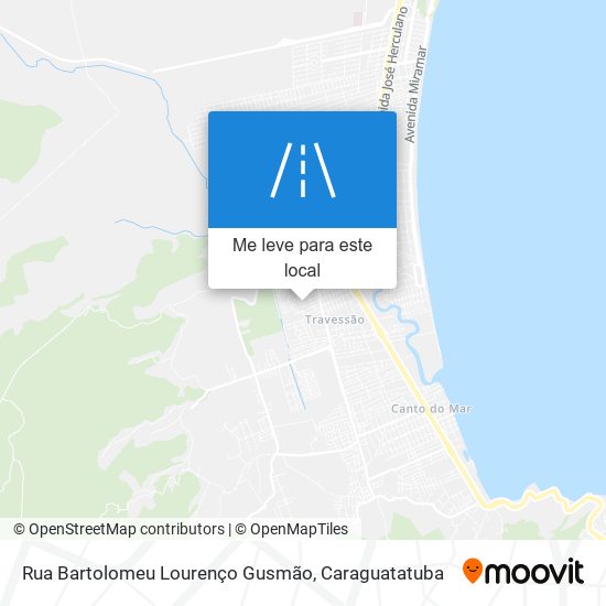 Rua Bartolomeu Lourenço Gusmão mapa