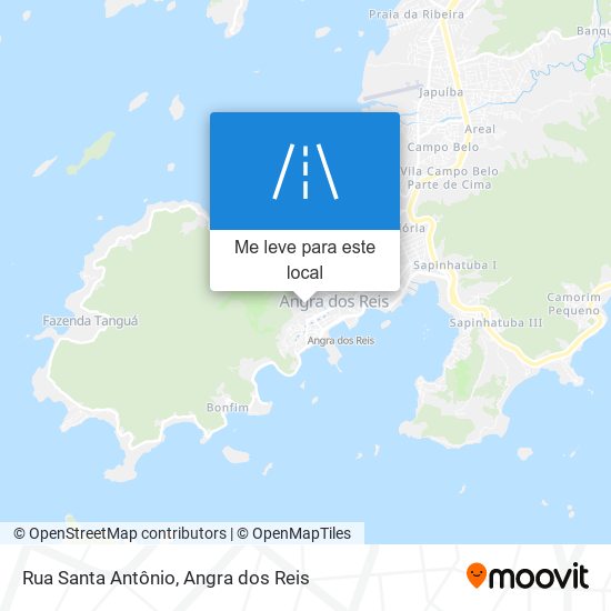 Rua Santa Antônio mapa