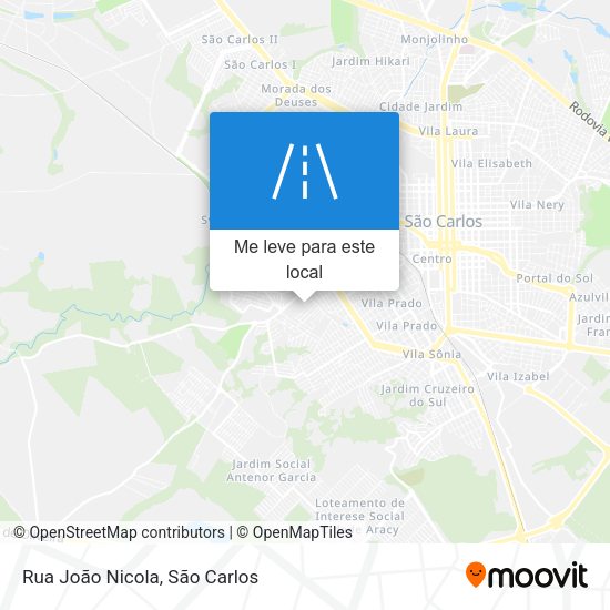 Rua João Nicola mapa