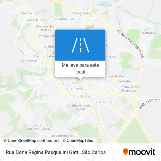 Rua Dona Regina Pasqualini Gatti mapa