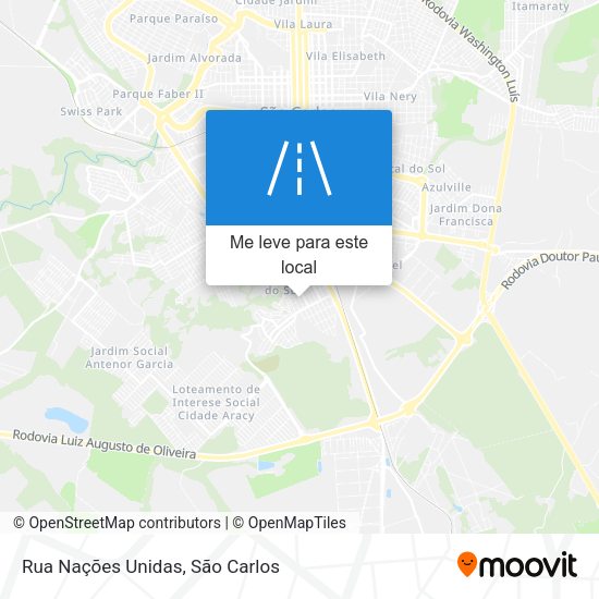 Rua Nações Unidas mapa