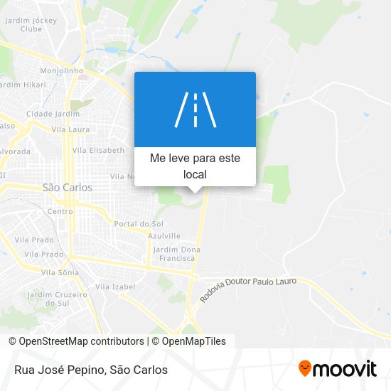 Rua José Pepino mapa