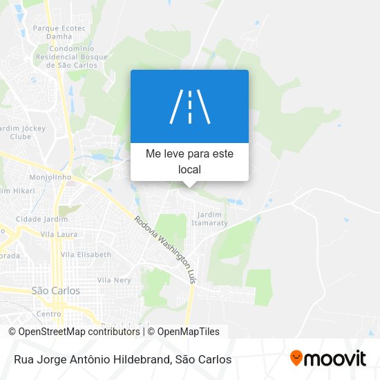 Rua Jorge Antônio Hildebrand mapa