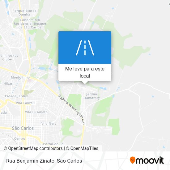 Rua Benjamin Zinato mapa