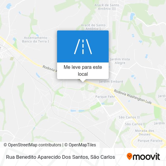 Rua Benedito Aparecido Dos Santos mapa