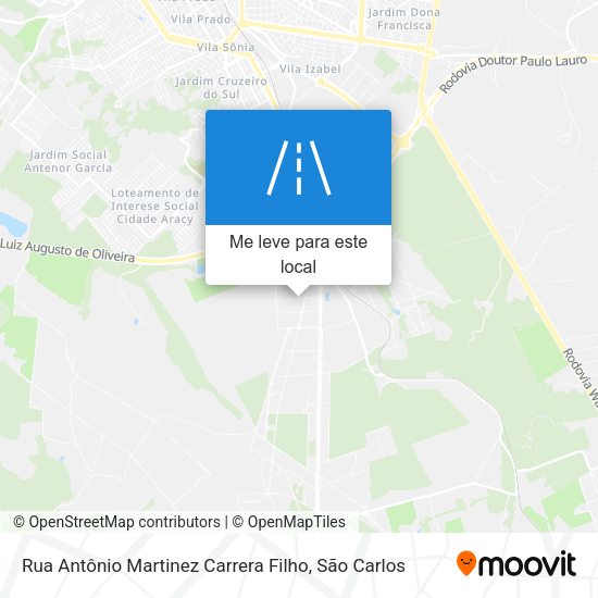 Rua Antônio Martinez Carrera Filho mapa