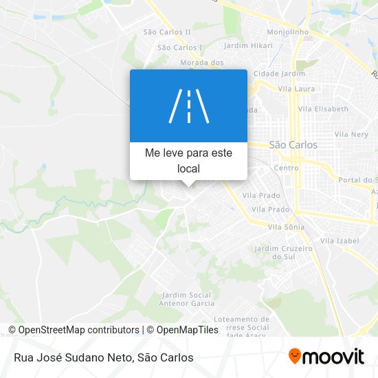 Rua José Sudano Neto mapa
