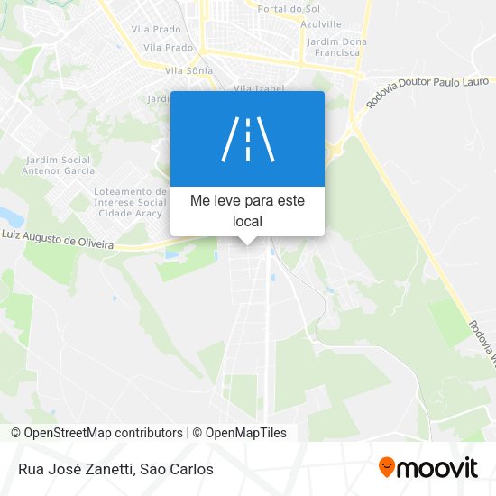 Rua José Zanetti mapa