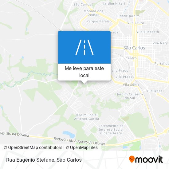 Rua Eugênio Stefane mapa