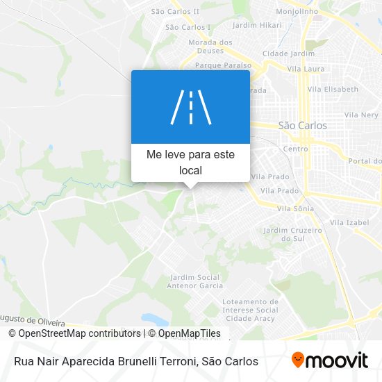 Rua Nair Aparecida Brunelli Terroni mapa