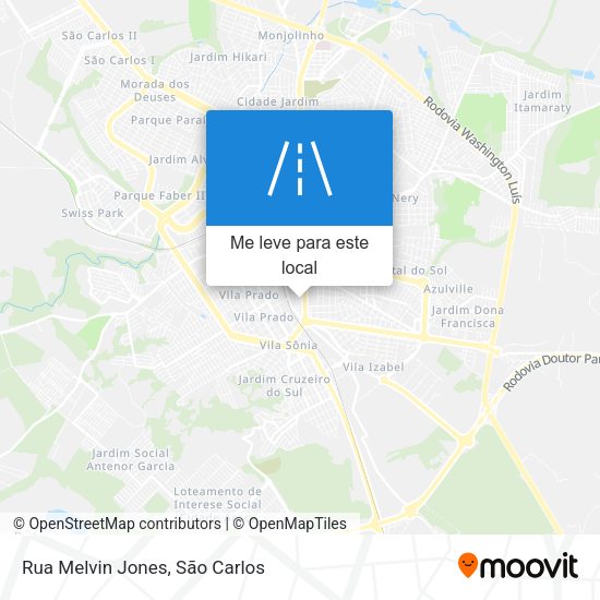 Rua Melvin Jones mapa