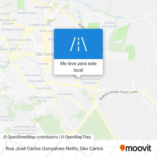 Rua José Carlos Gonçalves Netto mapa