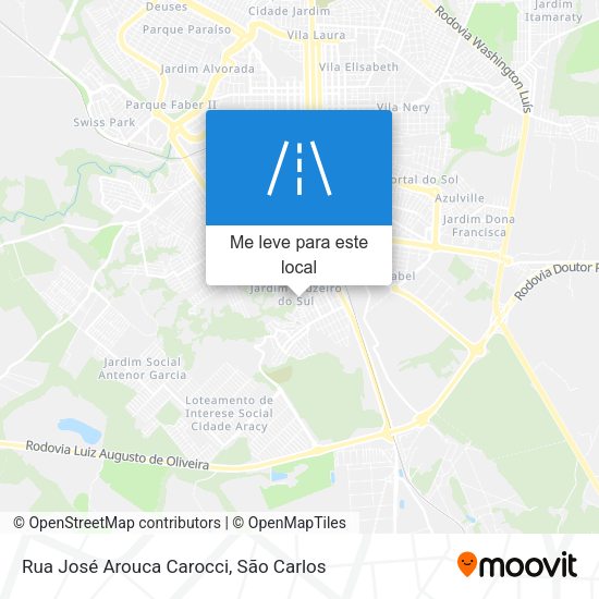 Rua José Arouca Carocci mapa