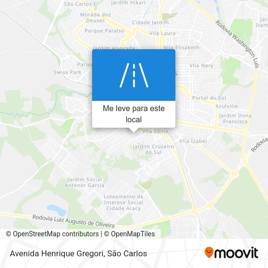 Avenida Henrique Gregori mapa
