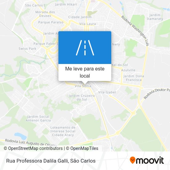 Rua Professora Dalila Galli mapa