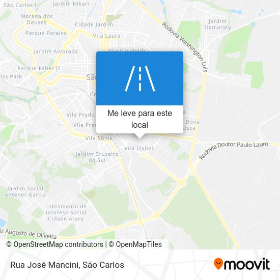 Rua José Mancini mapa