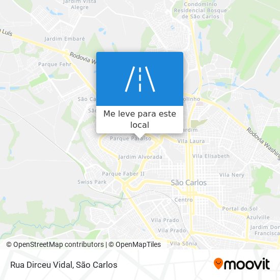 Rua Dirceu Vidal mapa