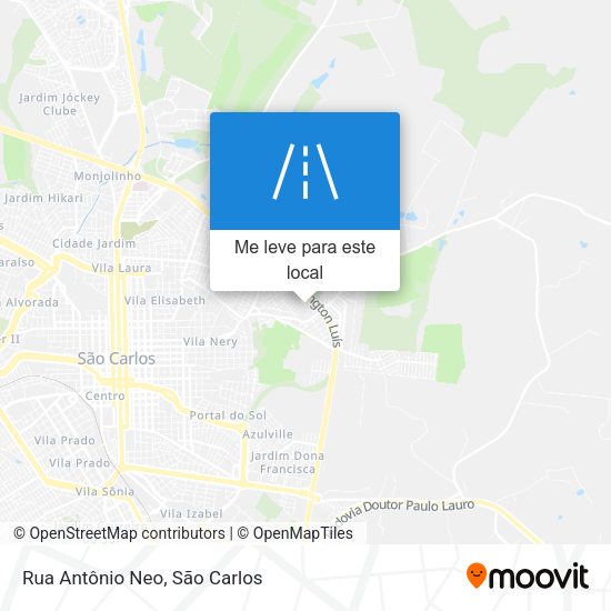 Rua Antônio Neo mapa