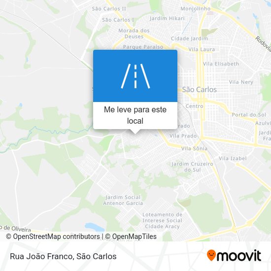 Rua João Franco mapa