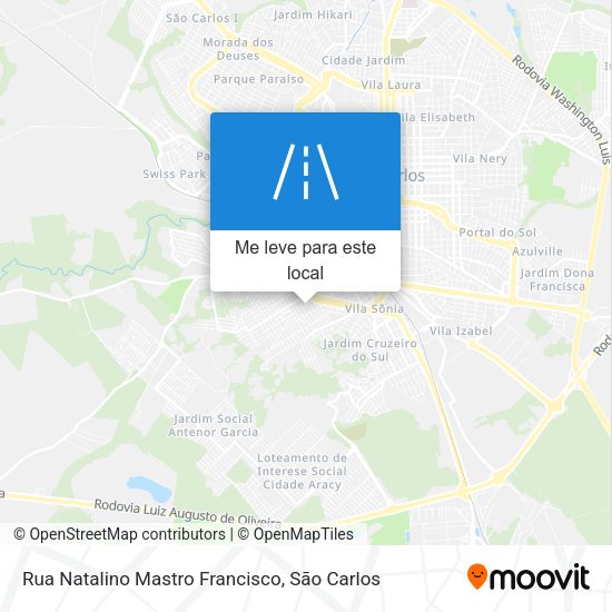 Rua Natalino Mastro Francisco mapa