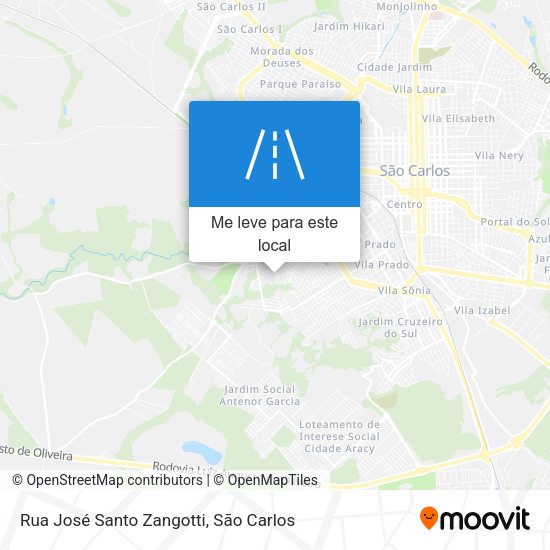 Rua José Santo Zangotti mapa