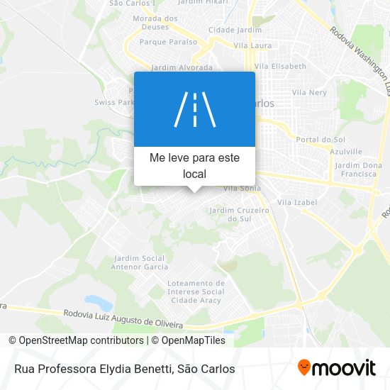 Rua Professora Elydia Benetti mapa
