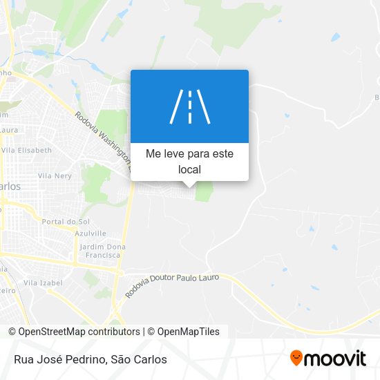Rua José Pedrino mapa