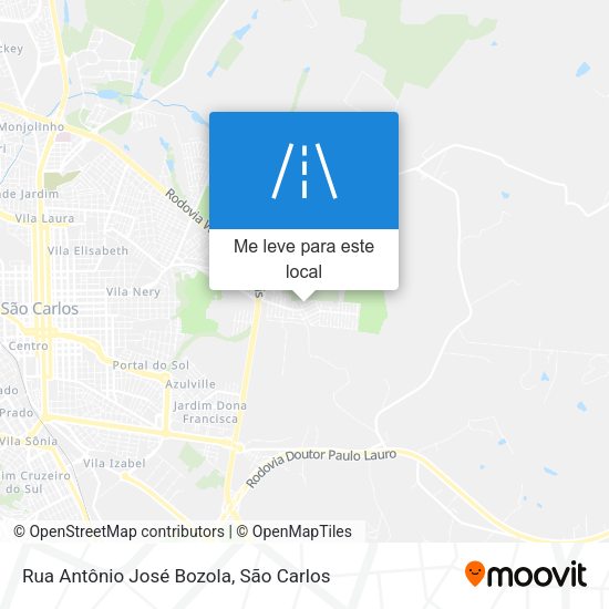 Rua Antônio José Bozola mapa