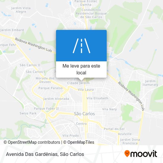Avenida Das Gardênias mapa