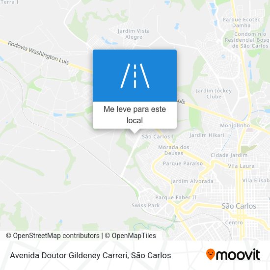 Avenida Doutor Gildeney Carreri mapa