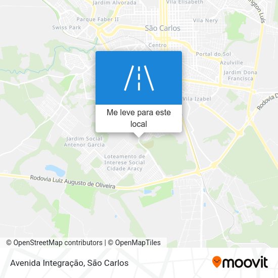 Avenida Integração mapa
