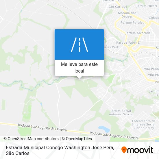 Estrada Municipal Cônego Washington José Pera mapa