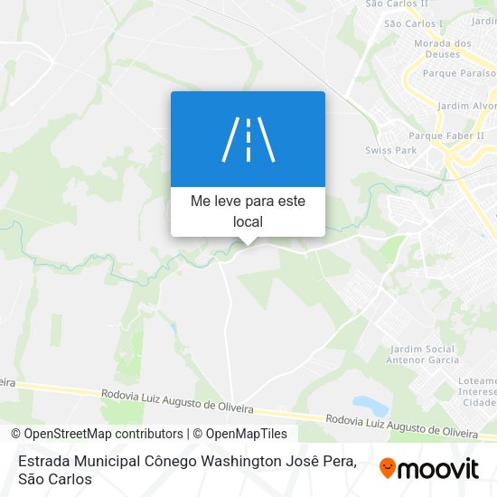 Estrada Municipal Cônego Washington Josê Pera mapa