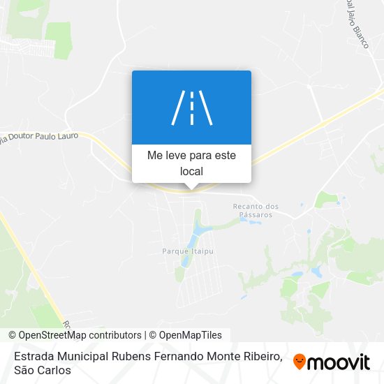 Estrada Municipal Rubens Fernando Monte Ribeiro mapa