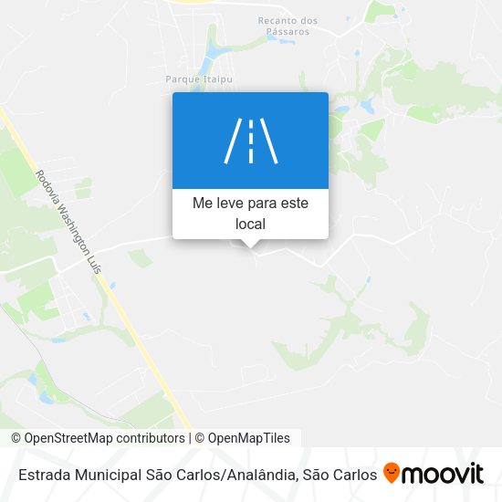 Estrada Municipal São Carlos / Analândia mapa