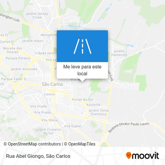 Rua Abel Giongo mapa